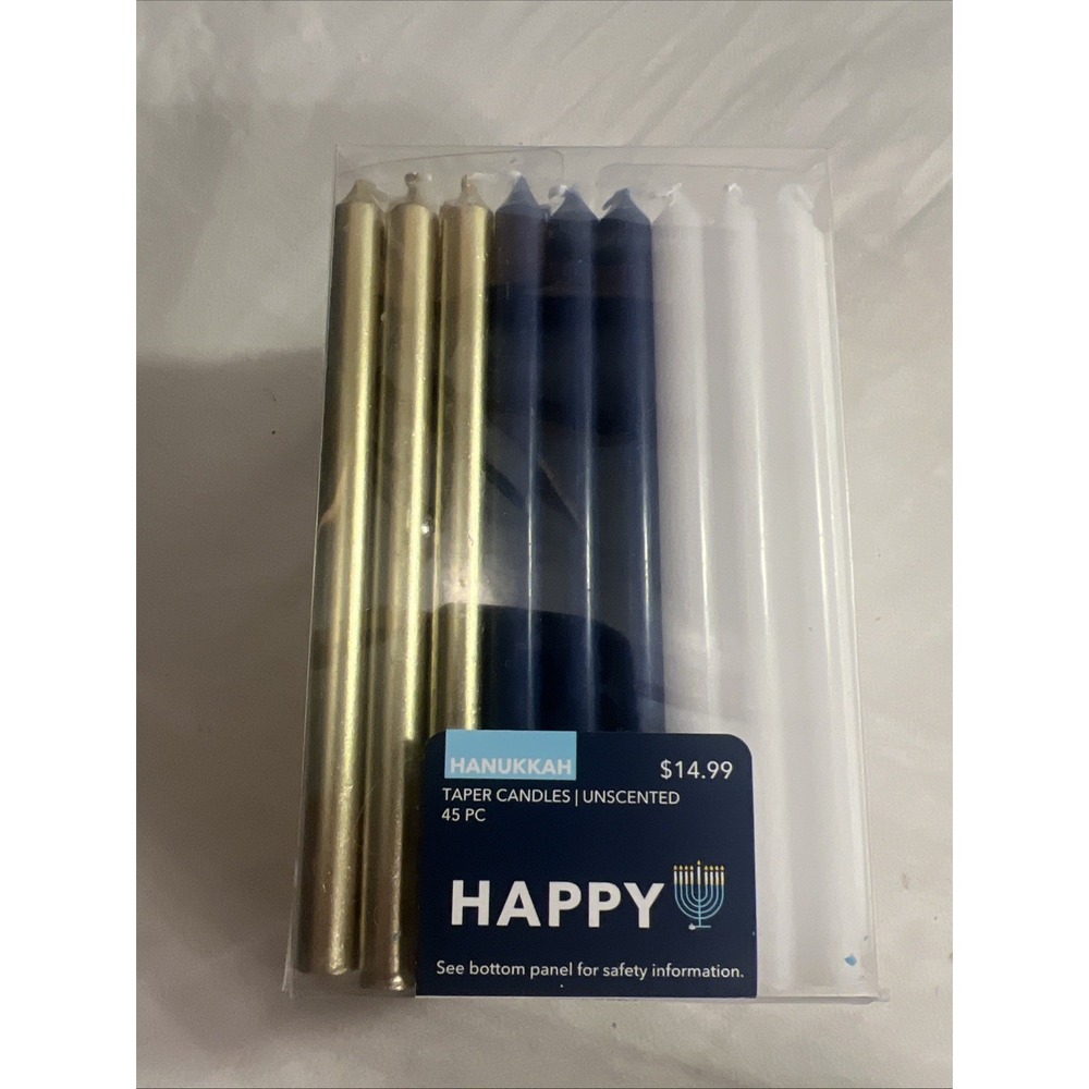 Hanukkah Taper Candles 45 Count
